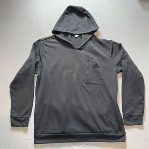 Adidas Men's XL Gray Pullover Hoodie with Chest Pocket‎ comfortable soft fabric